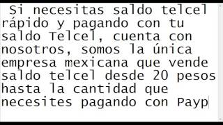 Cómo comprar saldo Telcel con Paypal [upl. by Marje911]