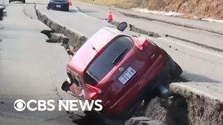 Aftershocks continue in Japan after deadly New Years Day earthquakes [upl. by Caprice]