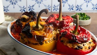 Vegetarisch Gefüllte Paprika im Backofen [upl. by Adiana500]