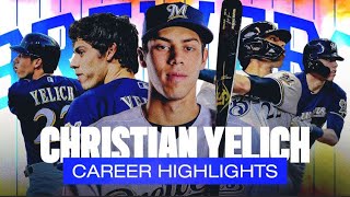 Christian Yelich Career Highlights Brewers OF signs 1885 million contract extension [upl. by Ahtivak]