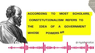 Constitutionalism  What is constitutionalism [upl. by Jaymie]