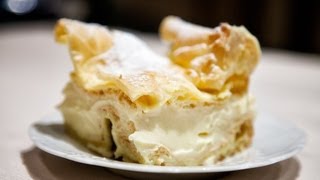 Carpathian Mountain Cream Cake  Karpatka  Anias Polish Food Recipe 12 [upl. by Fanchet]