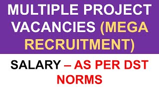 Mega recruitment of project Vacancies for Life Sciences Students 2024 II Salary as per DST norms [upl. by Adlesirg410]