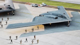 US Pilots Rush to Their Massive Stealth Bombers for Crazy Mass Takeoff [upl. by Haymes]