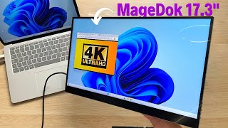 MageDok 173quot Portable Monitor Review  4K Goodness [upl. by Euginom]