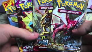 Opening Pokemon Karten Machomei Ex Trio Champion Power Tin Box Booster Packs deutsch  german [upl. by Dwain864]