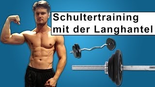 Krasses Schultertraining in 5 Min Langhantel Training [upl. by Brandyn]