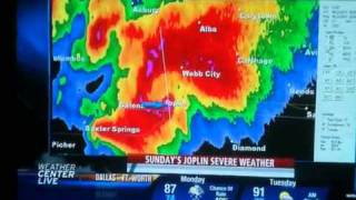 Joplin Missouri tornado on radar [upl. by Hobart894]