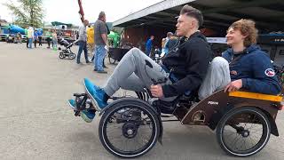 Pony4 recumbent quadricycle Test drive [upl. by Refynnej]