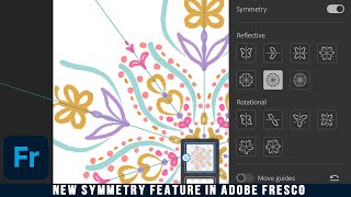 New Adobe Fresco symmetry feature explained  tutorial [upl. by Arlin]