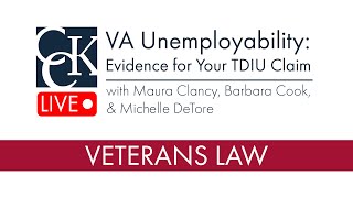 VA Unemployability Evidence for Your TDIU Claim [upl. by Rodman]