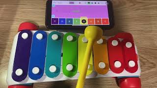 quotTwinkle Twinkle Little Starquot xylophone glockenspiel boomwhacker  quotEasy Notequot app iOS amp Android [upl. by Aranat521]