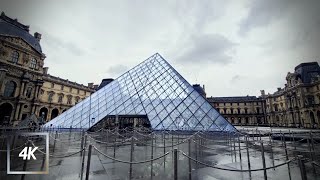 Inside the Louvre Pyramid  Walking Louvre Paris 4k [upl. by Acenes451]