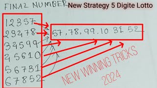 How To Win 5Digite Lotto New Strategy 2024 [upl. by Clovis]