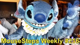 MouseSteps Weekly 216 Magic Kingdom Morning Show Ohana Character Breakfast wLilo amp Stitch Epcot [upl. by Sadira]