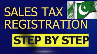 Sales Tax Registration Procedure in Pakistan  How To  202425 [upl. by Anayhd428]