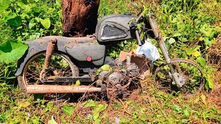 Restoration 1968 Honda BENLY 50cc Abandoned in The Grass  Disassembly  Part 1 [upl. by Sherrer]