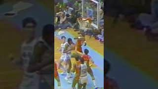 Sam Perkins Offensive Rebound Over Ralph Sampson [upl. by Ocirnor]