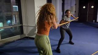 Basic Quarterstaff Fight  Emily amp Octavia [upl. by Fried]