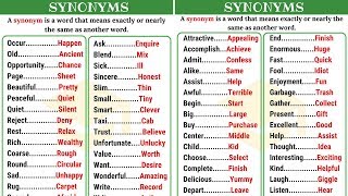 60 Super Useful Synonyms in English to Expand Your Vocabulary Part I [upl. by Lali]