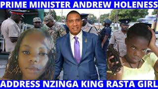 PRIME MINISTER ANDREW HOLNESS ADDRESS NZINGA KING RASTA GIRL [upl. by Attiuqahs]