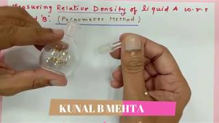 PYCNOMETER METHOD TO FIND RELATIVE DENSITY OF LIQUIDS [upl. by Rocco]