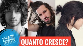 Quanto Cresce o Cabelo em 810 Meses deixando Crescer  Saga do Cabeludo [upl. by Valli]