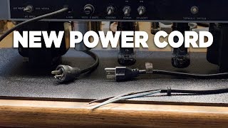 Install 3Prong Power Cord In Old Tube Amplifier [upl. by Hinda]