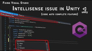 Unity Fix IntelliSense and Error Checking in Visual Studio [upl. by Aidnac]