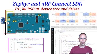 Zephyr and Nordic nRF Connect SDK  03 Reading a sensor over I²C and a driver MCP9808 [upl. by Salocin423]