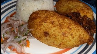 PAPA RELLENA DE CARNE AL ESTILO PERUANO  DELICIOSAS [upl. by Frasquito]