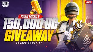 150000 UC Giveaway  Rank Push for Conqueror 🔥 PUBG MOBILE Live 🔥 [upl. by Grefe]