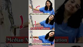 Nerve mobilisation technique for upper limb Radial nerve ulnar nerve median nervePhysiotherapy [upl. by Htiekal]