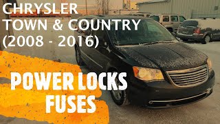 Chrysler Town amp Country  POWER DOOR LOCKS FUSE LOCATION 2008  2016 [upl. by Eidaj]