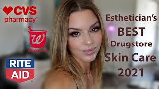 Estheticians BEST Drugstore Skincare Picks 2021 [upl. by Yllet]