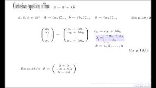 Lines in Rn  Cartesian equation [upl. by Enneillij]