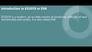 what is ReactJS  what is ECMA2015 ES6 [upl. by Yer51]
