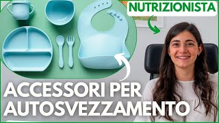 UTENSILI e ACCESSORI UTILI per lo SVEZZAMENTO  SET SVEZZAMENTO seggiolone posate piatti ecc [upl. by Zetram]