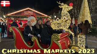 Christmas Markets 2023 🇩🇰 Julemarked Copenhagen Denmark  Saturday 4 November  4K Walk jul [upl. by Wilow932]