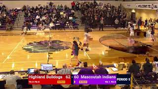 Indians Basketball Highland Bulldogs vs Mascoutah Indians [upl. by Klotz]