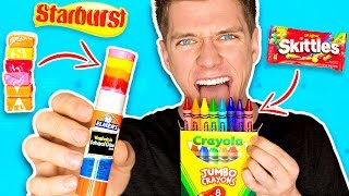 DIY Edible School Supplies FUNNY PRANKS Back To School Learn How To Prank using Candy amp Food [upl. by Brezin]