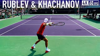 Andrey Rublev amp Karen Khachanov  IW Practice 2023 PART 2 [upl. by Renard]