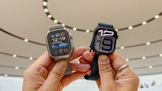 Apple Watch Series 10 amp Apple Watch Ultra 2 Satin Black  First Look amp Hands On [upl. by Gilford]