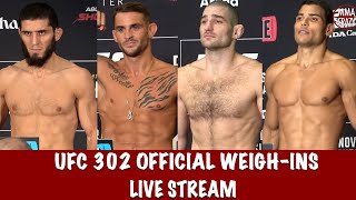 UFC 302 Makhachev vs Poirier Official Weigh ins Live Stream [upl. by Jana]