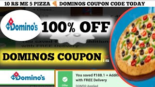 10 rs me 5 pizza 🍕 dominos coupon code today [upl. by Aruol228]