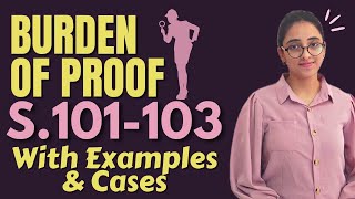 Indian Evidence Act  Burden Of Proof  Sec 101 to 103  With Examples and Cases [upl. by Bakerman]