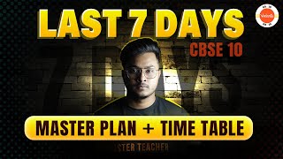 Last 7 Days Strategy to 𝐒𝐜𝐨𝐫𝐞 𝟗𝟓 🔥 Class 10 Boards with Time Table [upl. by Kunz]