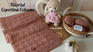 Copertina Colosseoscialle ai ferri per neonatikniting tutorial [upl. by Betthezel]