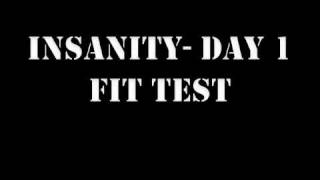 INSANITY DAY1 FIT TEST [upl. by Granlund]