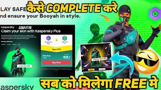 KASPERSKY X FREE FIRE MAX EVENT KAISE COMPLETE KAREN  HOW TO GET FREE NEW BUNDLE SKIN IN FREE FIRE [upl. by Winnah300]